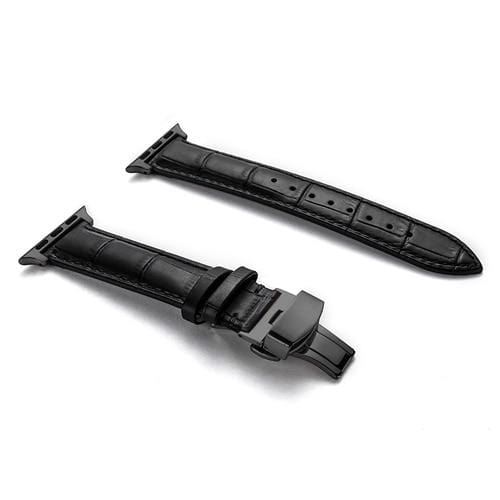 Soft Leather Watch Band Black / 38mm, 40mm & 41mm / Black DP181107CS02