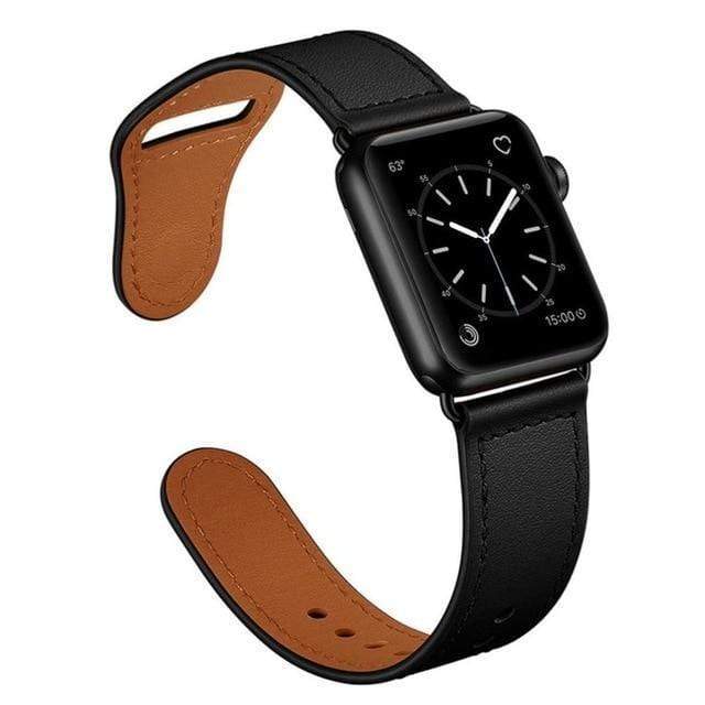 Leather Loop Watch Band Black / 38mm / 40mm / 41mm DX190221S06