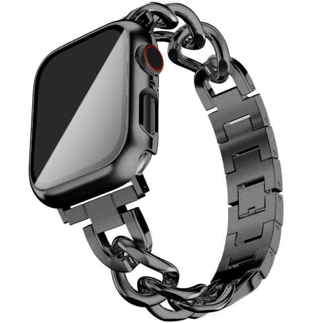 Cuban Link Watch Band Black / 38mm DP180868S02&DP204228S01