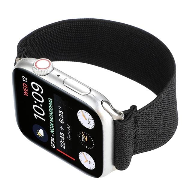 Elasticated Nylon Watch Band Black / 38mm / 40mm / 41mm DP204219S38