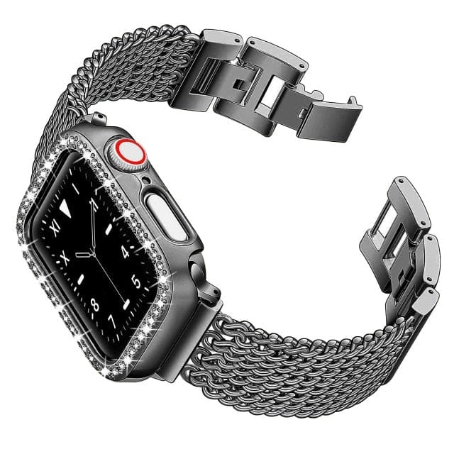 Chain Stainless Steel Watch Band With Case Black / 38mm DX20211201SQ02&DP190832S01
