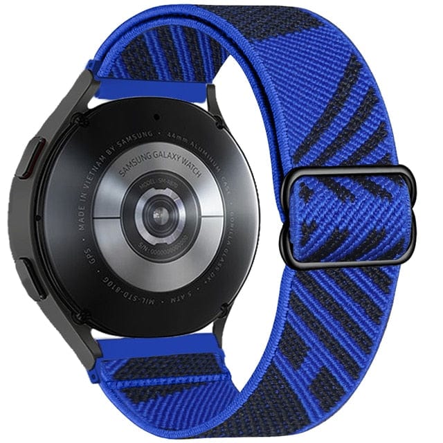 Adjustable Nylon Sports Watch Band For Samsung Black Blue / 20mm DS2105242S39