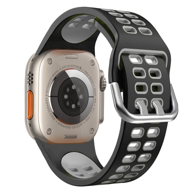 2 Tone Sports Watch Band Black Gray / 38mm, 40mm & 41mm DP2210251S01