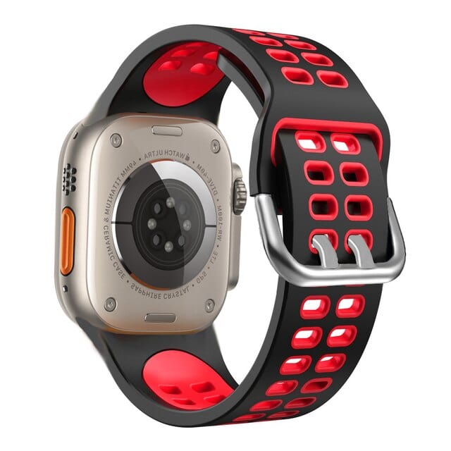 2 Tone Sports Watch Band Black Red / 38mm, 40mm & 41mm DP2210251S02