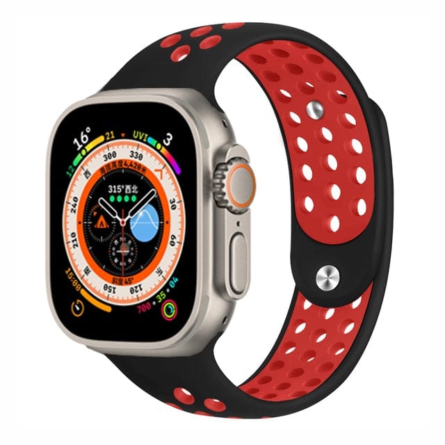 Breathable Sports Watch Band Black Red / 38mm, 40mm & 41mm DP2211121S08