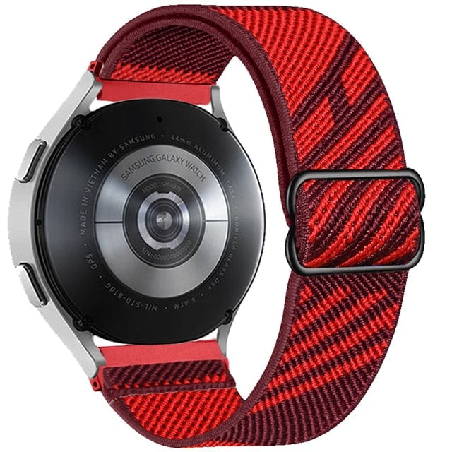 Adjustable Nylon Sports Watch Band For Samsung Dark Red / 20mm DS2105242S36