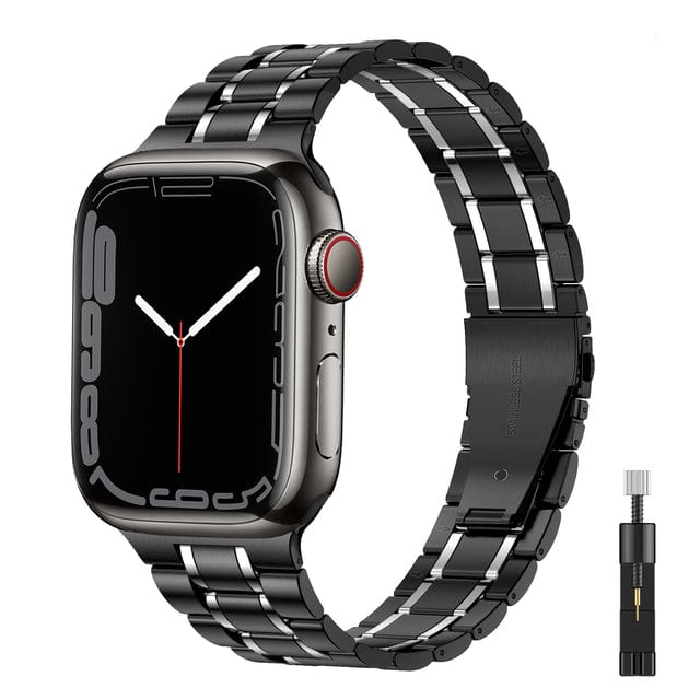 Stainless Steel Watch Band + FREE Band Adjuster Tool Black Silver / 38mm / 40mm / 41mm DP2206171S09&DX0921100