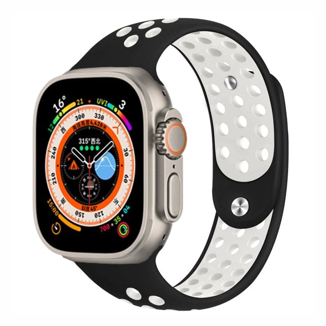 Breathable Sports Watch Band Black White / 38mm, 40mm & 41mm DP2211121S09