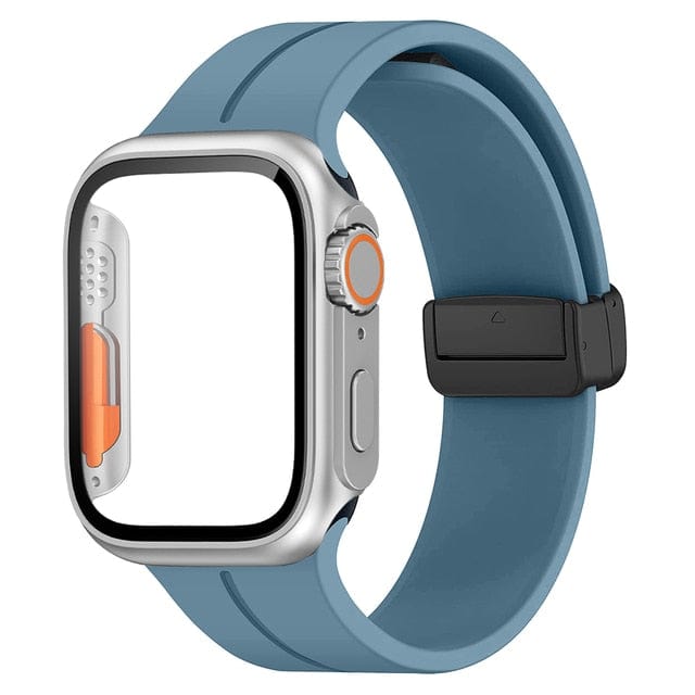 Magnetic Buckle Sports Watch Band With Case Blue / 45mm DP2211041L07&DP2303133L03