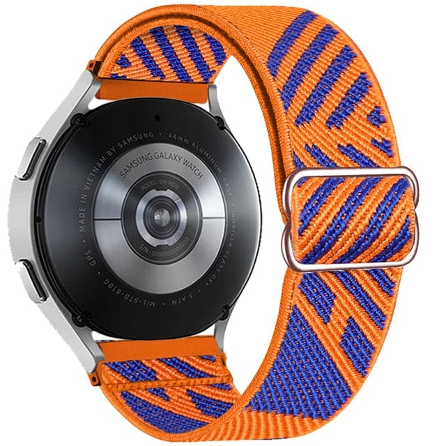 Adjustable Nylon Sports Watch Band For Samsung Blue Orange / 20mm DS2105242S35