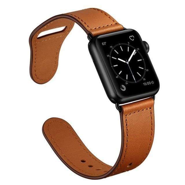 Leather Loop Watch Band Brown / 38mm / 40mm / 41mm DX190221S05