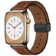 Magnetic Buckle Leather Watch Band Brown / 38mm, 40mm & 41mm DP2301041S01