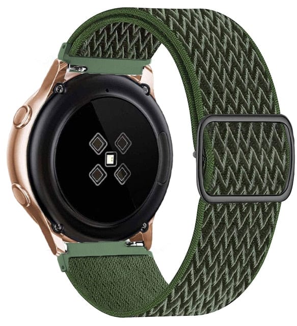 Adjustable Nylon Sports Watch Band For Samsung Wave Army Green / 20mm DP2106281S03