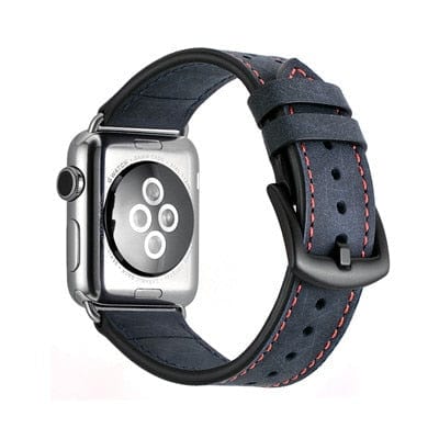 2 Tone Leather Watch Band Deep Blue / 38mm, 40mm & 41mm DX17081102