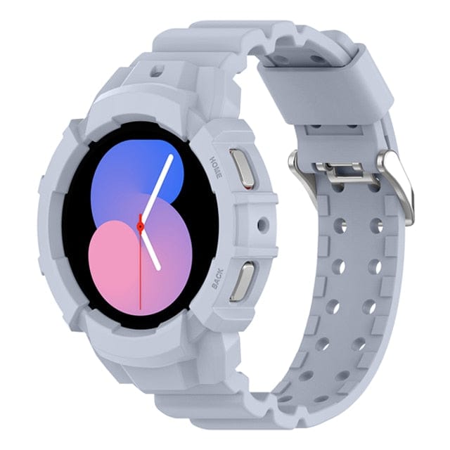 Sports Watch Band With Case For Samsung Fog Blue / Galaxy Watch 4 & 5 (40mm) DX2304101A05