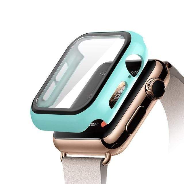 Tempered Glass Protective Watch Case Turquoise / 38mm DP191201S09