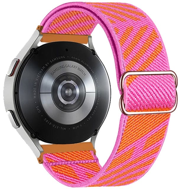 Adjustable Nylon Sports Watch Band For Samsung Orange Pink / 20mm DS2105242S38