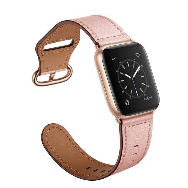 Leather Loop Watch Band Pink With Buckle / 38mm / 40mm / 41mm DP191113S33
