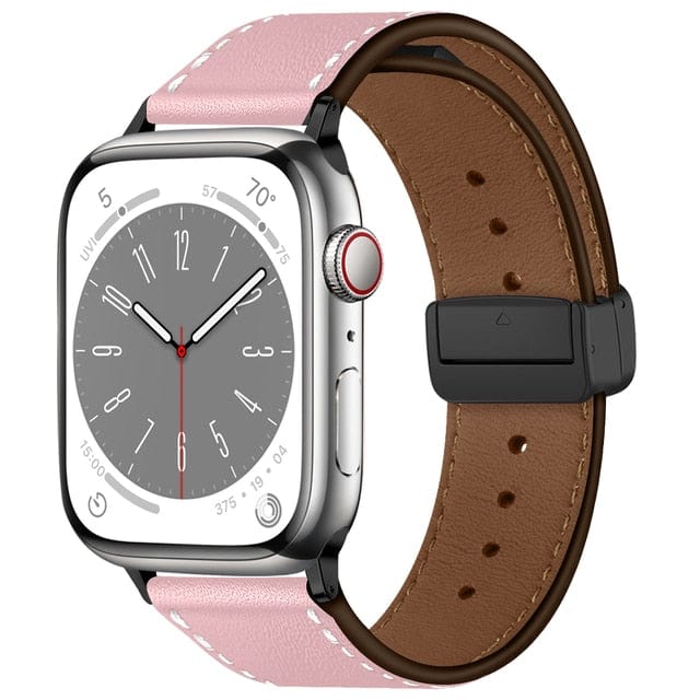 Magnetic Buckle Leather Watch Band Pink / 38mm, 40mm & 41mm DP2301041S03