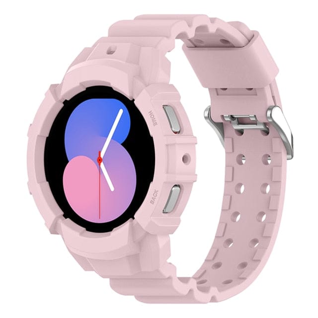 Sports Watch Band With Case For Samsung Pink / Galaxy Watch 4 & 5 (40mm) DX2304101A08
