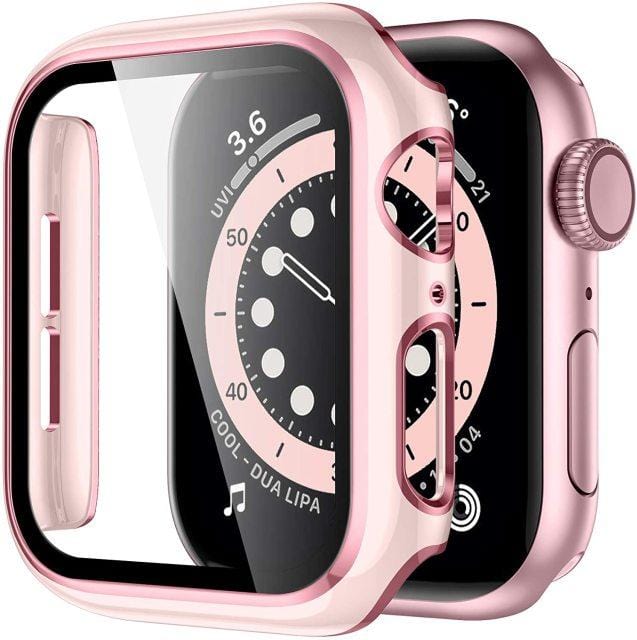 2 Tone Tempered Glass Protective Watch Case Pink / 38mm DP021050AS10