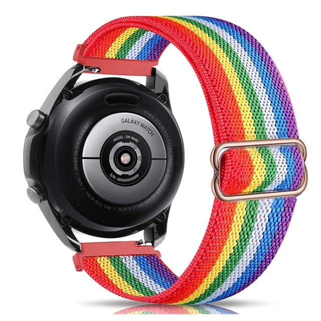 Adjustable Nylon Sports Watch Band For Samsung Rainbow / 20mm DS2105242S34