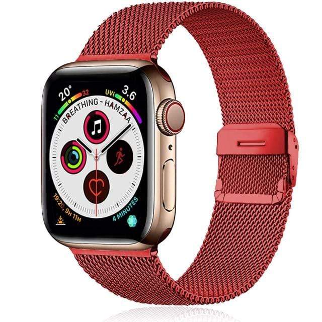 Milanese Stainless Steel Watch Band Red / 38mm, 40mm & 41mm DP20923S06