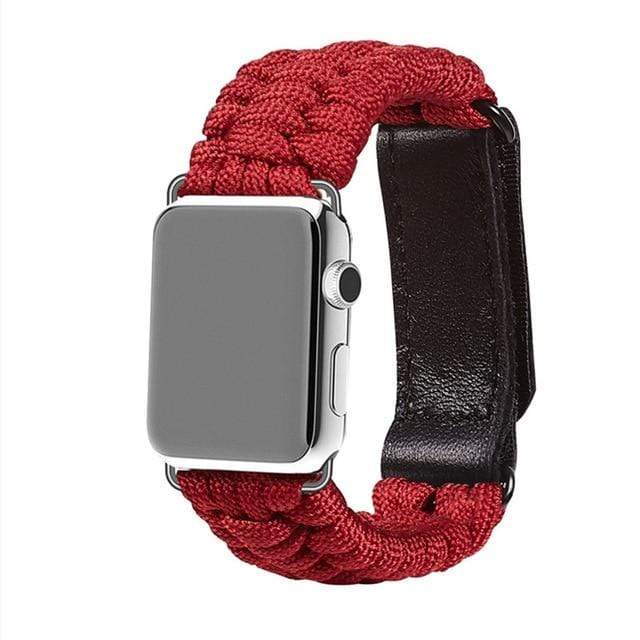 Survival Paracord Watch Band Red / 38mm, 40mm & 41mm DP191212S11