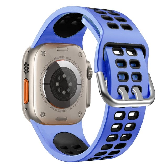 2 Tone Sports Watch Band Blue Black / 38mm, 40mm & 41mm DP2210251S07