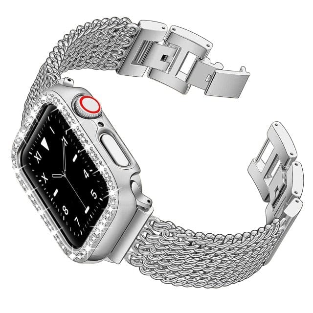 Chain Stainless Steel Watch Band With Case Silver / 38mm DX20211201SQ01&DP190832S02