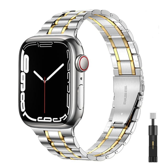 Stainless Steel Watch Band + FREE Band Adjuster Tool Silver Gold / 38mm / 40mm / 41mm DP2206171S07&DX0921100