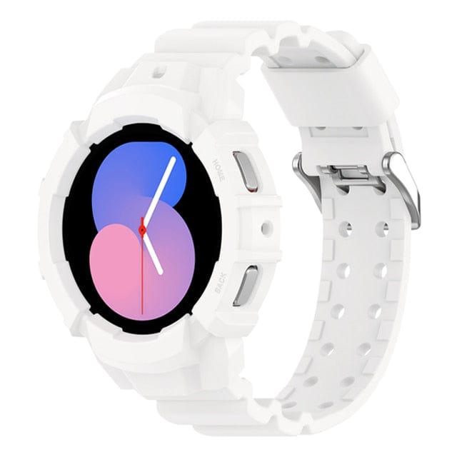 Sports Watch Band With Case For Samsung White / Galaxy Watch 4 & 5 (40mm) DX2304101A01