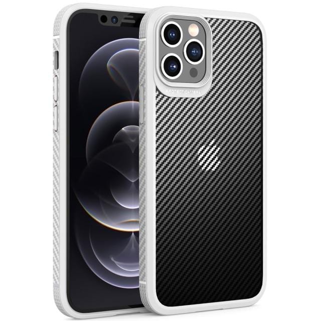 Shockproof Carbon Fiber Phone Case iPhone X/XS / White CM20211012-04-iPhone X/XS-White