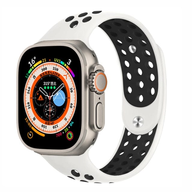 Breathable Sports Watch Band White Black / 38mm, 40mm & 41mm DP2211121S10